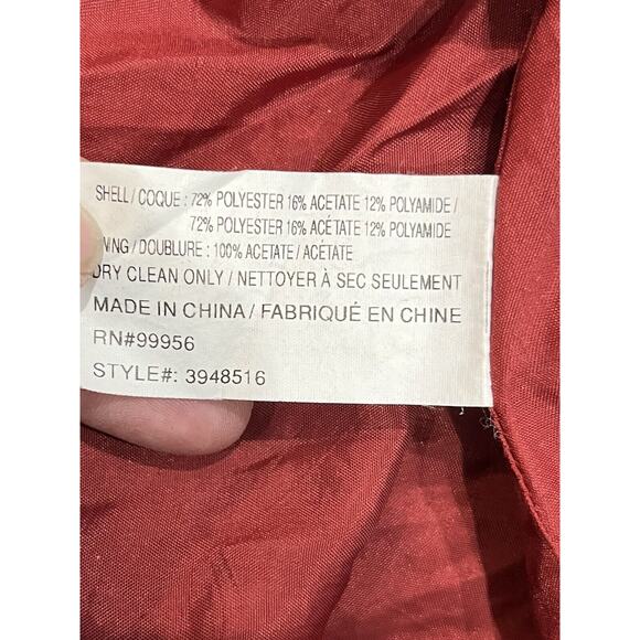 Shoshanna Midnight Coraline Red Jacquard Print Sleeveless High-Low Dress Sz 8 - Picture 12 of 16